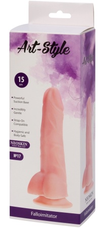 Реалистичный фаллоимитатор на присоске Art-Style №17